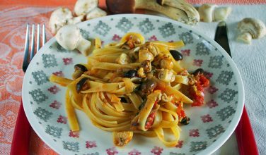 Fettuccine con funghi e pecorino, alla garfagnina