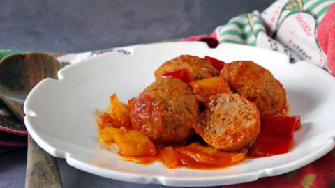 Polpette con peperoni