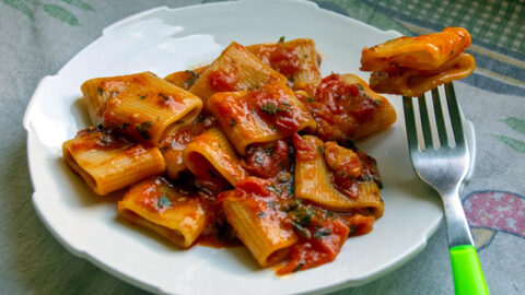 Pasta alla marinara. la ricetta tradizionale